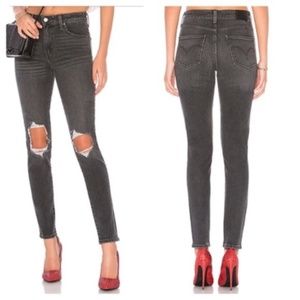 levi's 721 High Rise Ripped Skinny Women's Jeans